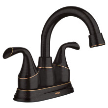 Moen Idora Mediterranean Bronze Two-Handle Centerset Bathroom Sink Faucet with Drain Assembly 84115BRB