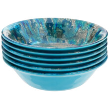Sertifioitu kansainvälinen Radiance Teal Melamine 7,5"" yleiskäyttöinen kulhosarja, 6 300 millilitraa