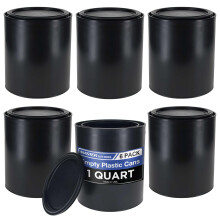 Master Elite 1 Quart Secchio di vernice in plastica vuoto Confezione da 6 - Coperchio ermetico a tripla chiusura 32 fl. oz. Contenitore per la co