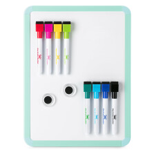 Mr. Pen-Dry Erase Board 12.5 """" X 9.5 """" med 8 t?rre sletningsmark?rer og 2 br?tmagneter Hvidbr?t t?rt slet magnetisk t?rt sletning Board Lille h