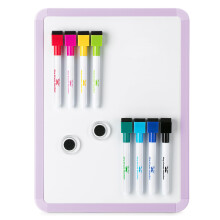 Mr. Pen- Dry Erase Board 12,5"""" x 9,5"""" med 8 Dry Erase Markers og 2 Boardmagneter White Board Dry Erase Magnetic Dry Erase Board Lille White Boa