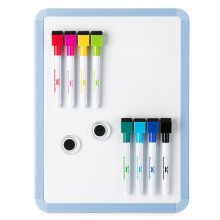 Mr. Pen- Dry Erase Board 12,5"""" x 9,5"""" med 8 Dry Erase Markers og 2 Boardmagneter White Board Dry Erase Magnetic Dry Erase Board Lille White Boa