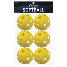 Ensemble de balles de softball creuses en plastique Champion Sports 12"" -    quipement de softball athl   tique - Balles de softball creuses en plast