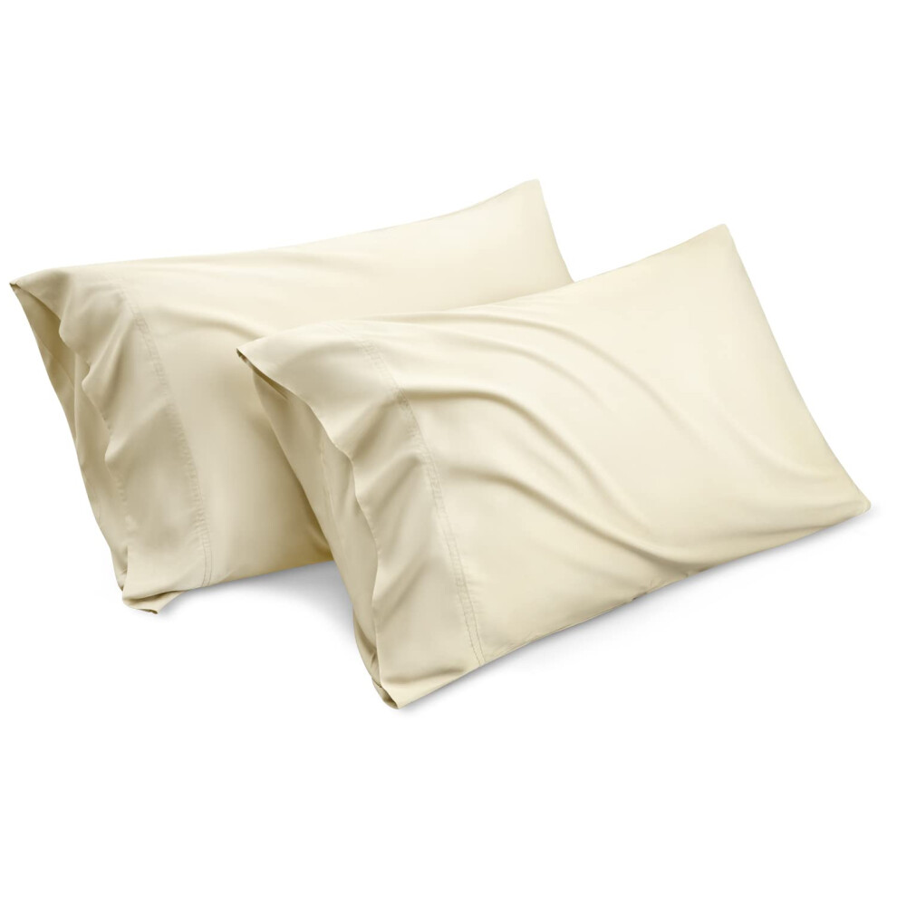 Bedsure King Size Pillow Cases Set of 2 Rayon Derived from Bamboo Cooling Pillowcase Soft & Silky Pillow Covers with Envelope Closure Gifts for Men