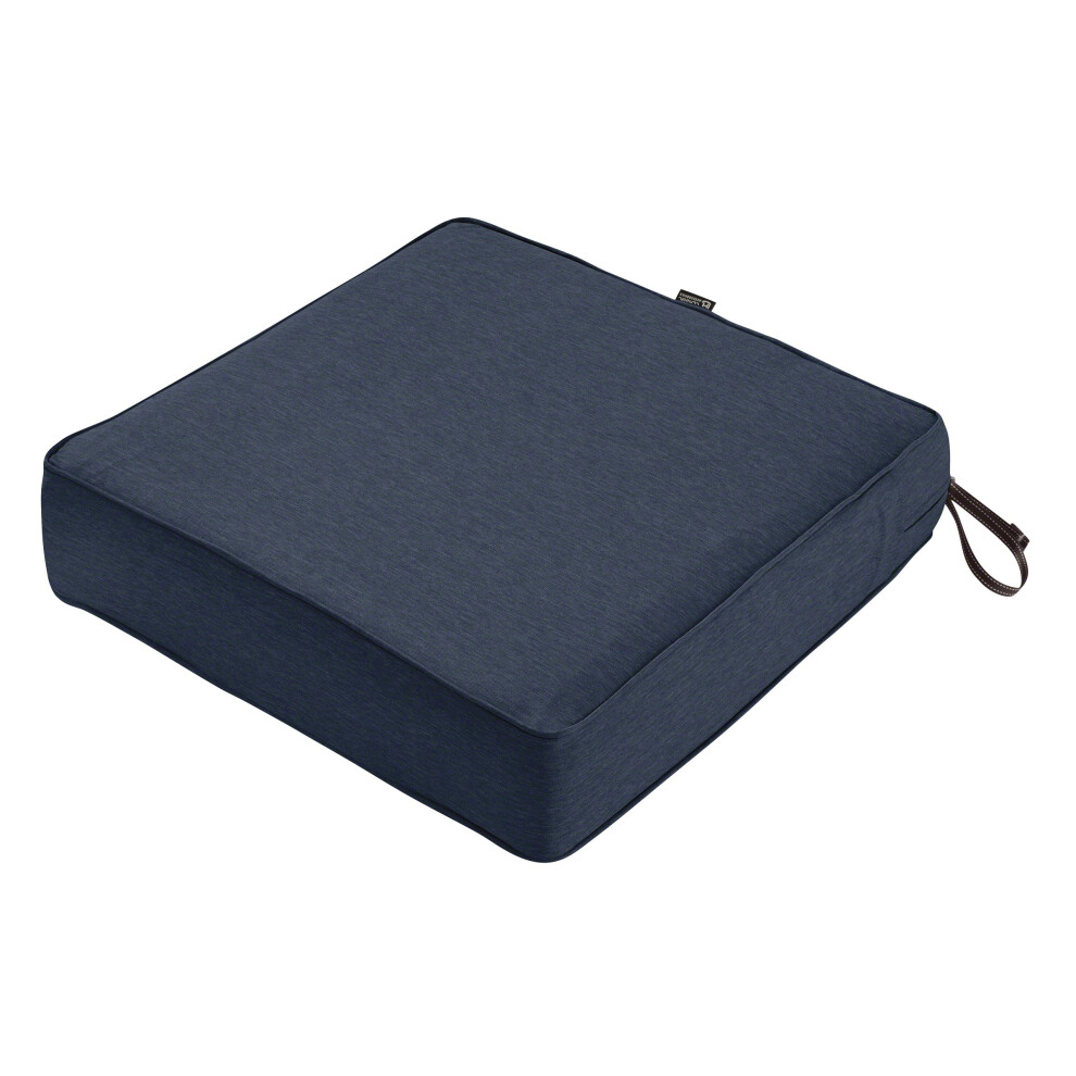 Coussin de si   ge d'ext   rieur carr    imperm   able Montlake de Classic Accessories, 53 x 53 x 12,7 cm, pour meubles de patio, bleu indigo chin
