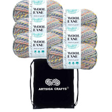 Lion Brand Wool Ease Dik en snel Dreamcatcher 640-547 (6 strengen - dezelfde kleurstofpartij) #6 S Volumineus acrylwolgaren voor haken en breien met