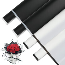 CCINEE 20 vellen zwart wit rand bloem inpakpapier waterdicht verse bloemen verpakkingsmateriaal bloemist boeket benodigdheden doe-het-zelf geschenkve
