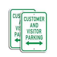 Parkschild fur Kunden und Besucher (2er-Pack), 45,7 x 30,5 cm, rostfrei, 0,40 Aluminium, Warnschild, UV-Beschichtung, wetterbestandig, fur Parkpl