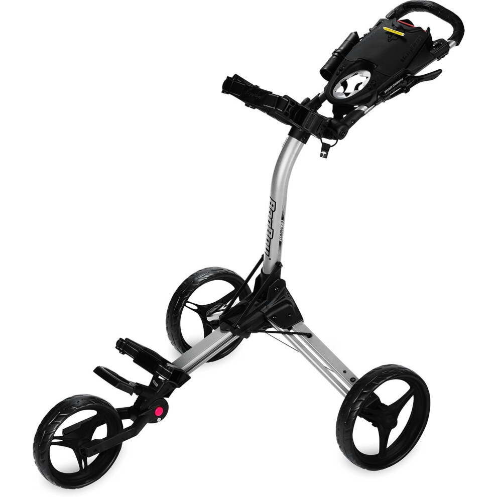 Chariot de golf     trois roues Bag Boy Compact 3, ouverture et fermeture faciles en trois    tapes, console de score, porte-gobelet, support pour ap