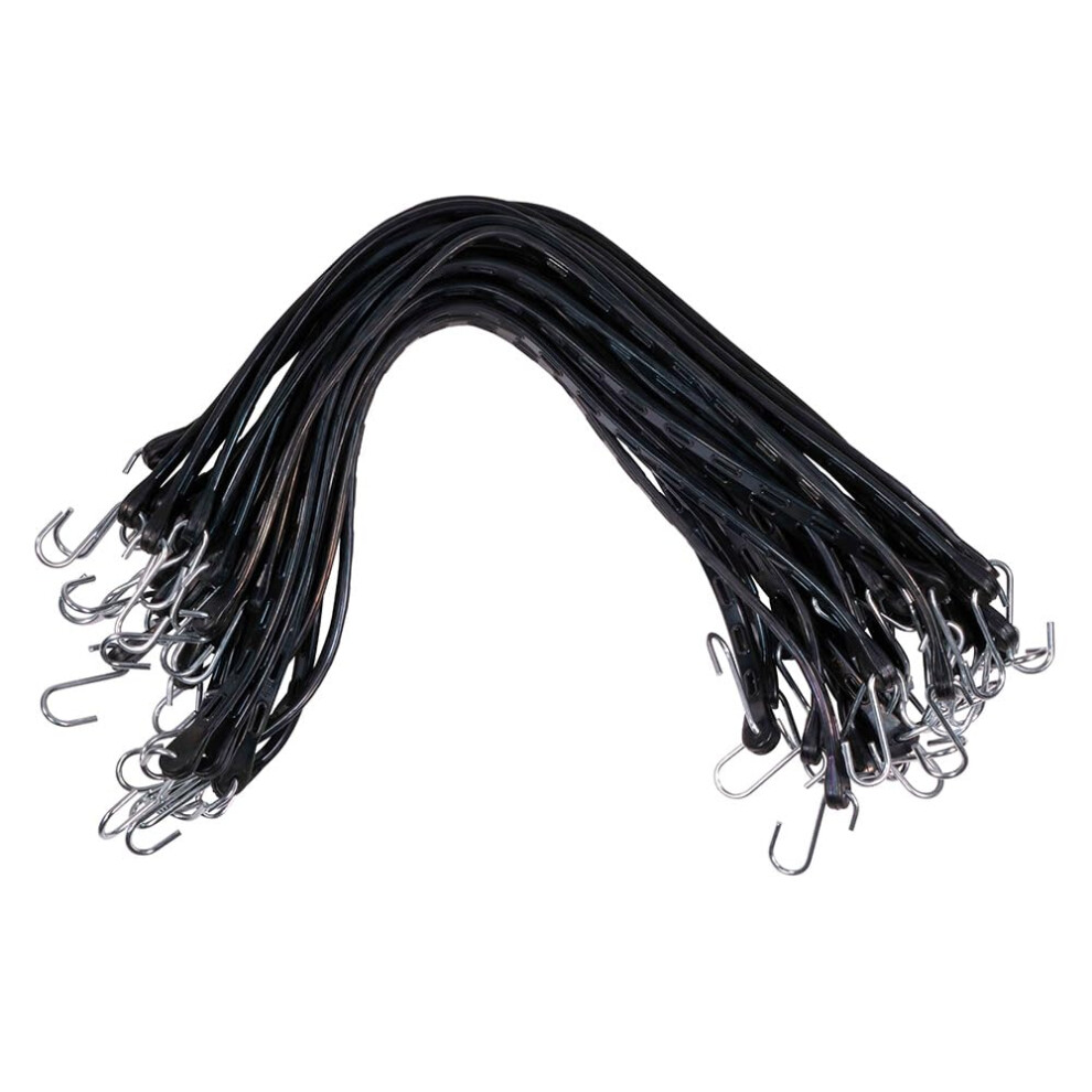 Mytee Products (50 Pcs) 30"" Epdm Adjustable Tarp Bungee Straps W/S Hook -Water & Uv Resistant - Tarp Straps Ideal For Secruing Tarps Cargo Motorcyc 840223617315