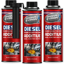 SYPRIN Diesel Additive 3x 250ml - engine additive for diesel cars I injector dpf cleaner I fuel system additives for diesel motors particulate filter