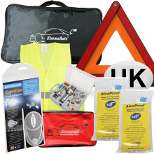 Xtremeauto European Driving Kit 2025 - European Car Travel Kit For France, Including Headlight Headlamp Beam Deflectors For Europe, Warning Triangle,