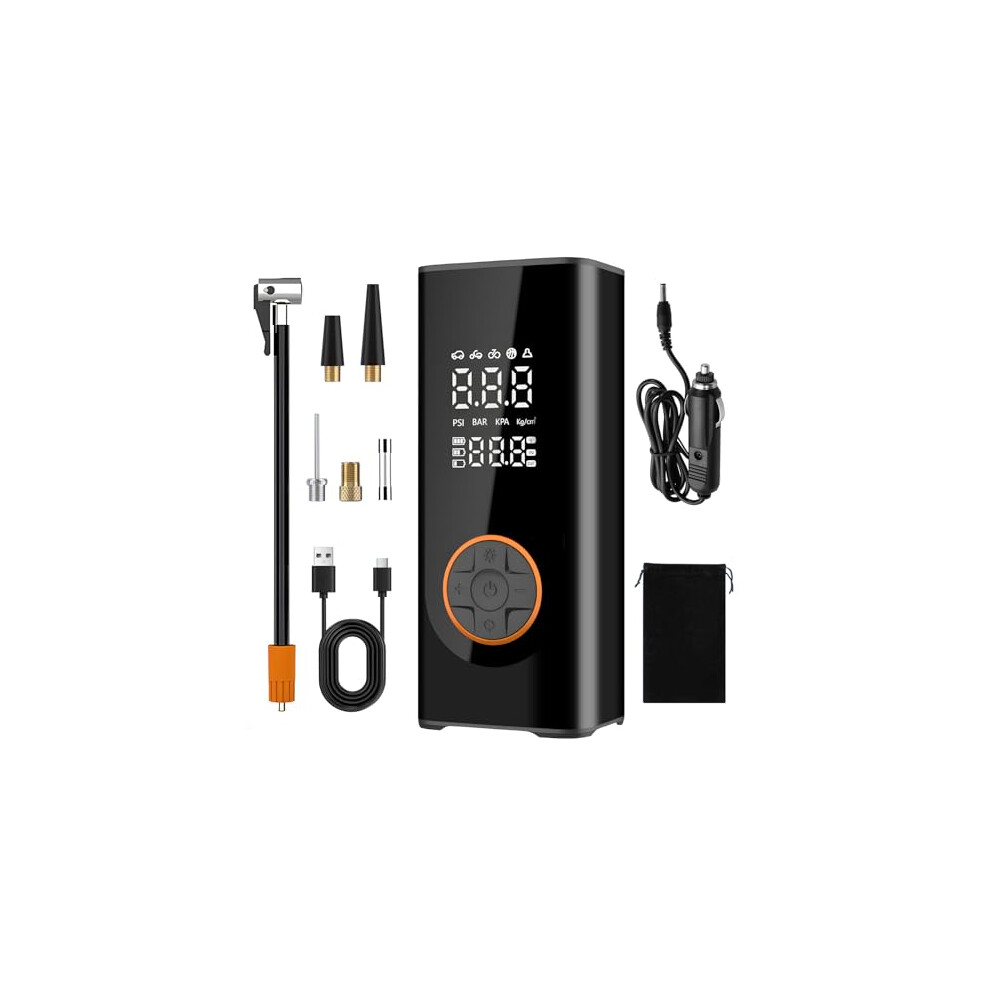 Higoom Corded/Cordless Dual Purpose Digital Tyre Inflator,Portable Air Compressor,Car Tyre Pump,Supports Preset Tyre Pressure And Auto Shutoff,With Led Ligh