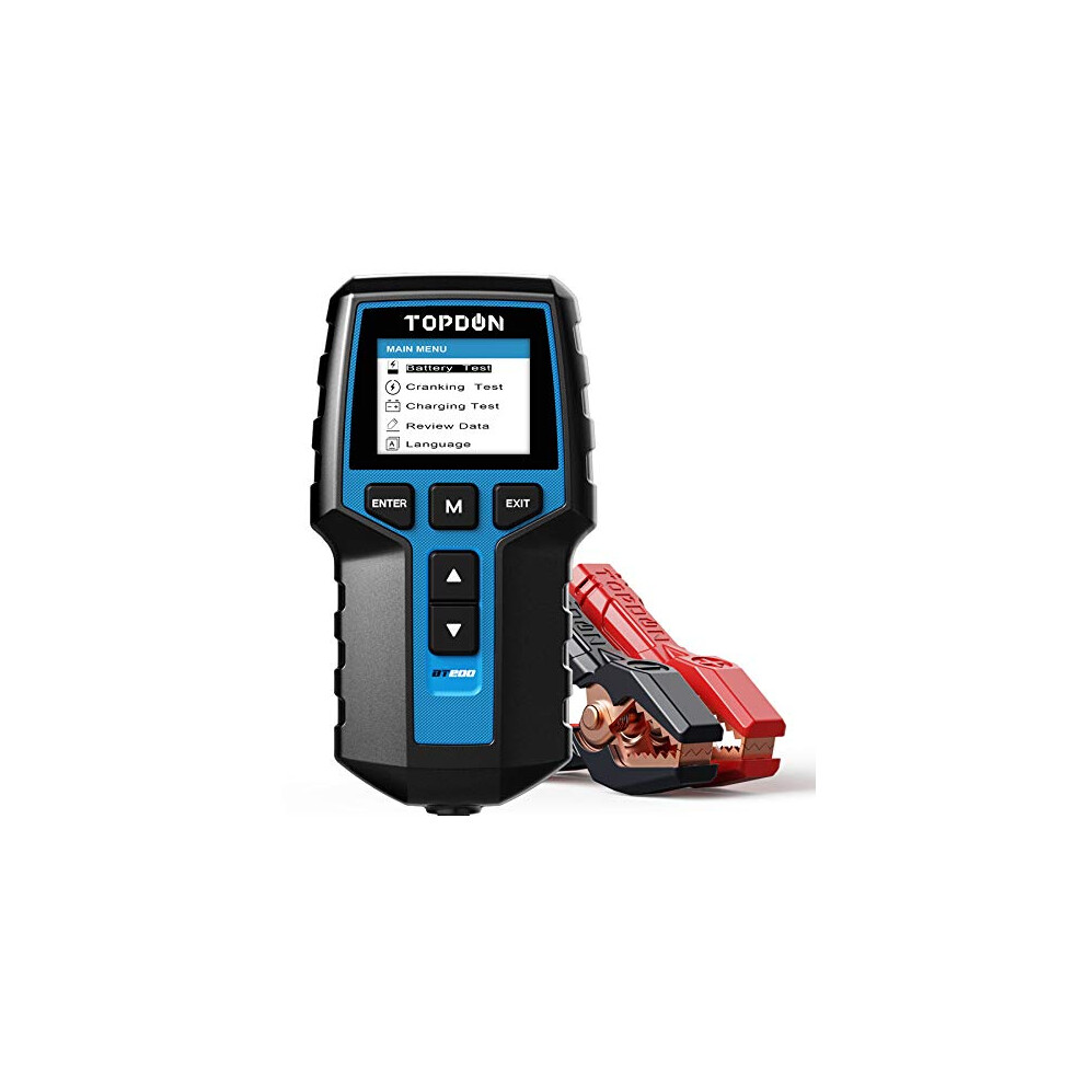 Topdon Car Battery Tester 12V 24V Load Tester, Bt200 100-2000Cca Automotive Alternator Tester Digital Auto Battery Analyzer Charging Cranking System 1314558221237