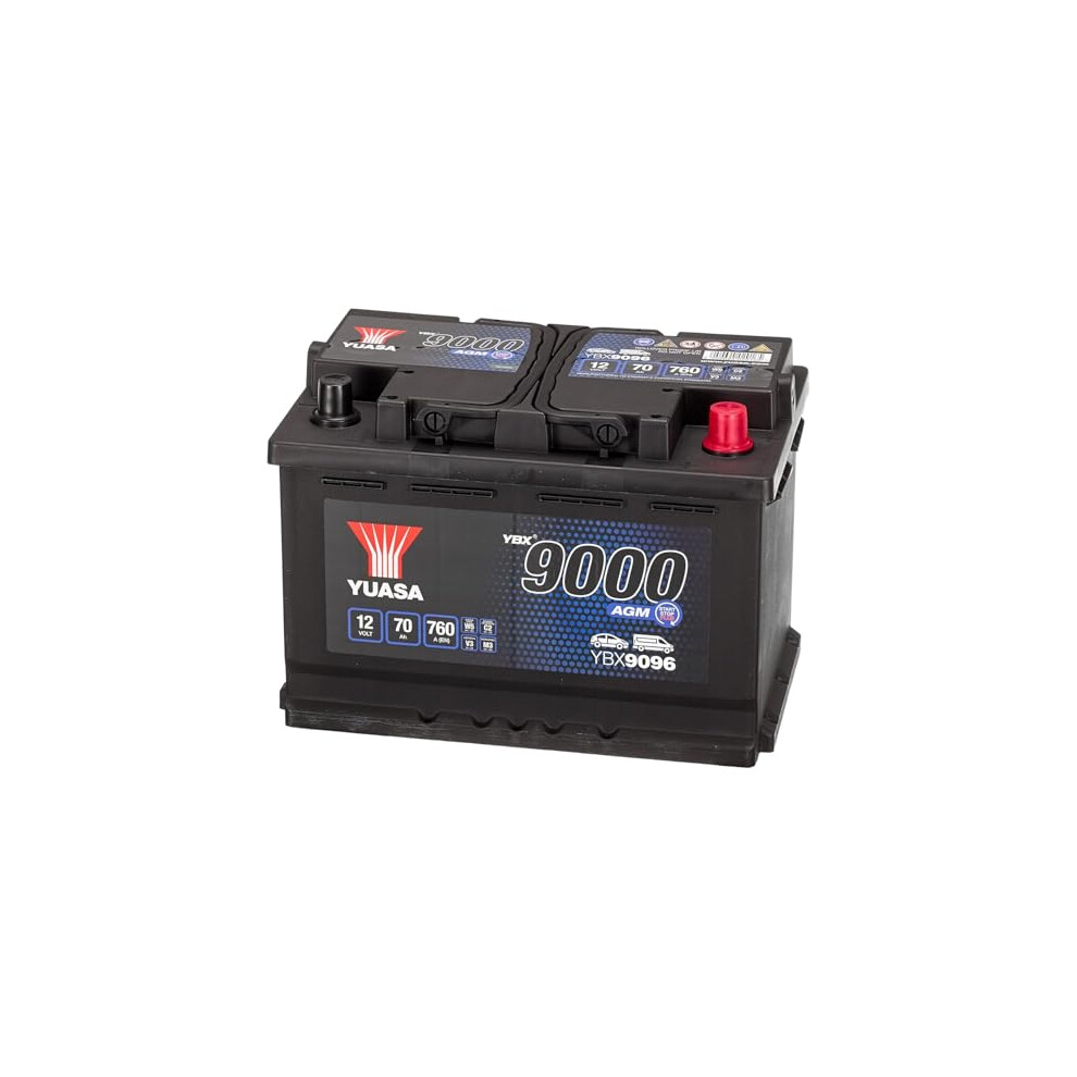 Yuasa YBX9096 12V 70Ah 760CCA AGM Start Stop Plus Car Battery