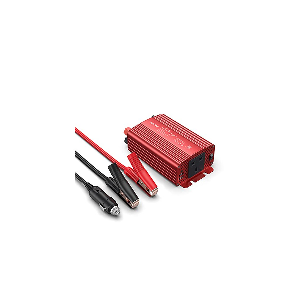 Bestek 300W Power Inverter 12V To 240V 230V Pure Sine Wave Inveter With 4.2A Dual Smart Usb Ports Car Adapter For Cars, Vessels And Power Failure Eme 4965750334507