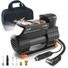TowerTop Tyre Inflator Air Compressor: 2X Faster Heavy Duty Car Tyre Pump Portable 12V Digital Tyre Inflator with High Precision Pressure Gauge, Memo