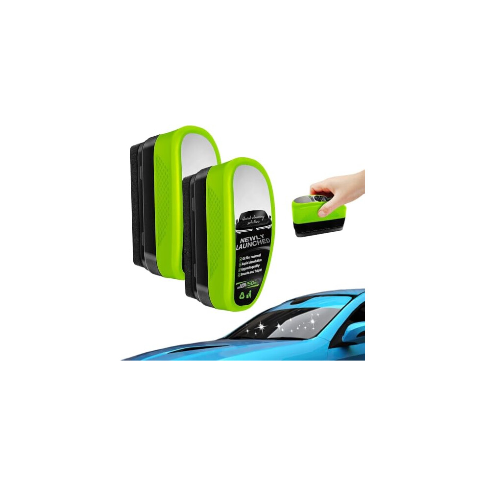 Car Window Cleaner, 2025 Upgrade Automotive Oil Film Cleaning Brush, Glass Oil Film Remover For Glass Board Windshield Remove Stain (2) 3585832906494