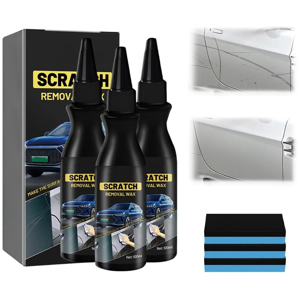 2025 New Scratch Repair Wax for Car, Car Scratch Remover Kit Car Scratch Repair Paste Polishing, Car Scratch Repair Paste Polishing Wax with Sponge f