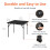 Amazon Amazon Basics 34 inch Portable Folding Card Table with Carrying Handle  Black 2