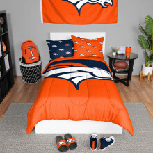 Posteln    bielizen FOCO Denver Broncos NFL Team Color Bed In a Bag, 3-dielna s   prava pre dvoch