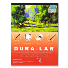 Grafix Dura-Lar Wet Media 19 x 24 Pad of 12 - .004 Film Coated to Accept Water Based Mediums Perfect for Watercolor Planning Compositions Painti