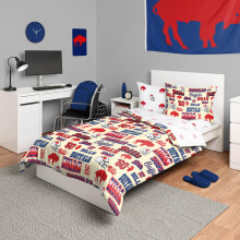 FOCO Buffalo Bills NFL Retro Bed in a Bag Comforter Bedding 5 Piece Twin Set