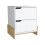 Comodino TUHOME Luss con 2 cassetti - Bianco / Macadamia - Camera da letto 1