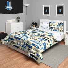 FOCO Detroit Lions NFL Retro Bed in a Bag papl n, 5-dielna sada postelnej bielizne