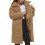 Levi's Levi's Dames Lange Patchwork Gequilted Teddy Jas, Kastanjebruin, X-Large 3