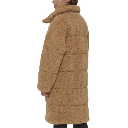 Levi's Levi's Dames Lange Patchwork Gequilted Teddy Jas, Kastanjebruin, X-Large 1