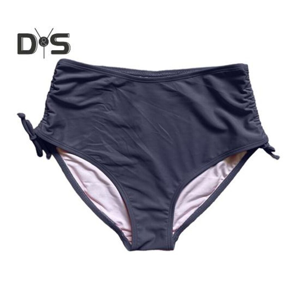 (L, blue) Women Swim Shorts V Cut Drawstring Bikini Swimsuit Bottom Adjustable Ruched Side Boyshorts Bathing Suit Board Shorts