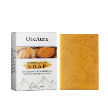 OceAura Turmeric Clove Essential Oil Soap Moisturizing Facial Body Cleansing and Soft Skin Floral Soap