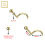 (2mm) 9K Yellow Gold Nose Screw 4