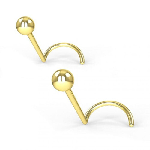 (1.5mm) 9K Yellow Gold Nose Screw 2