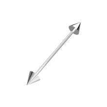 (22mm, 4mm) G23 Grade Titanium Industrial Barbell with Cone