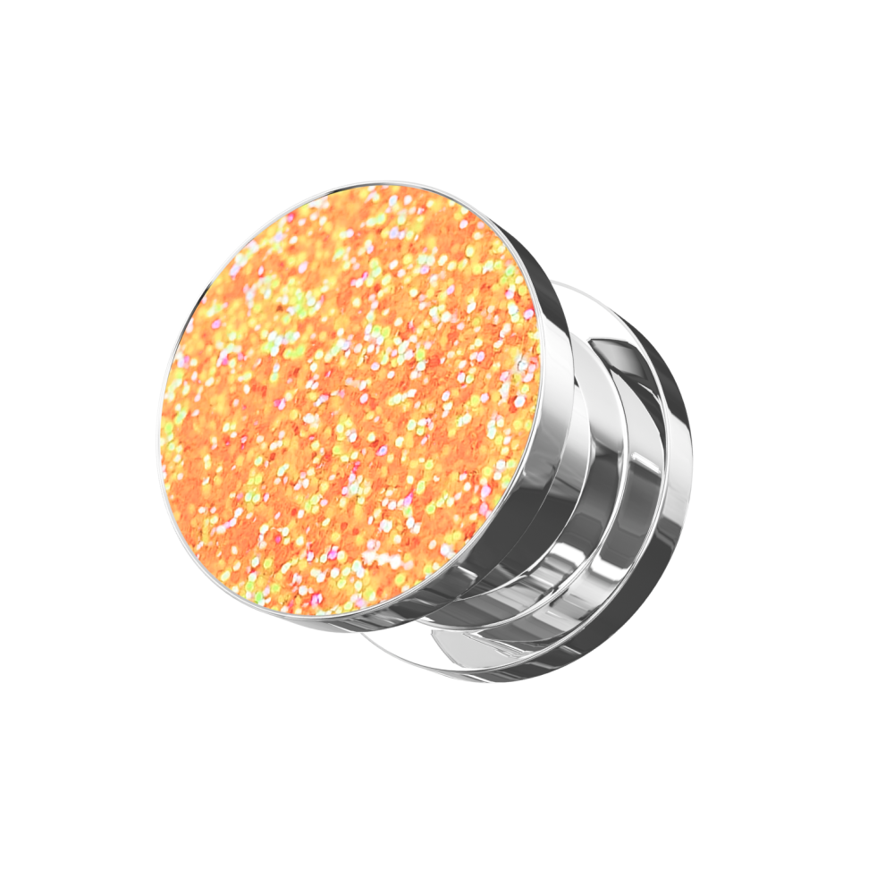 (Orange, 3mm) Glittering Coloured Screw Fit Flesh Tunnel-image-OPC-PHDCYM2-NEW
