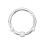 (Silver, 10mm) 925 Sterling Silver Triple CZ Jewelled Hinged Segment Clicker Ring 1