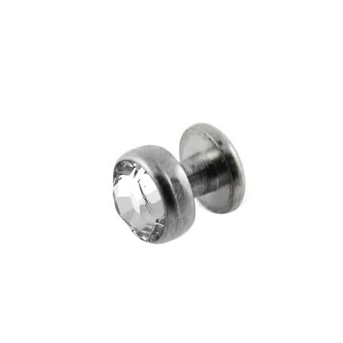 (Clear) Grade 23 Solid Titanium Dermal Diver