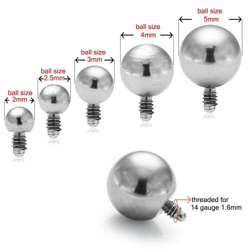(5mm) Ball Dermal Anchor Tops 2