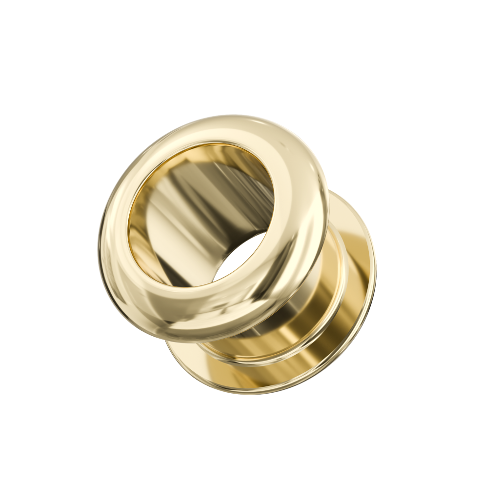 (14mm, Single) Gold Anodised Screw Fit Ear Flesh Tunnel-image-OPC-PHDCZQT-NEW