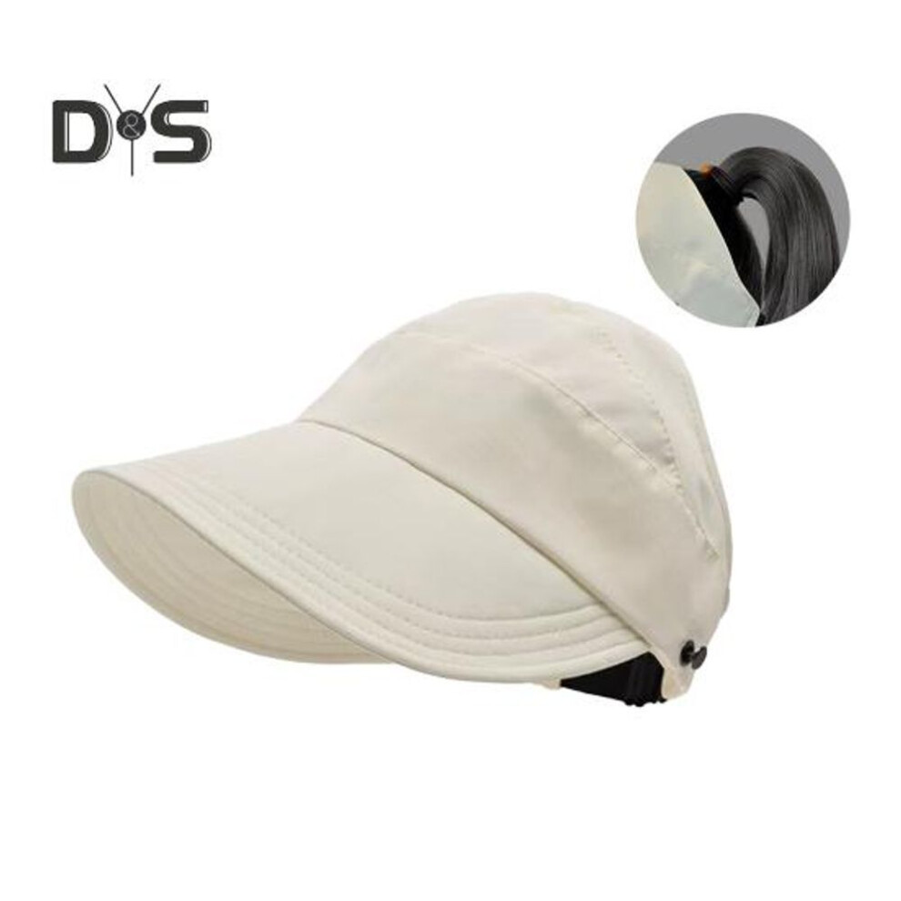 (as the picture, A) Sun Hats for Women Wide Brim UV Protection Visor Hat Summer Beach Adjustable Ponytail Packable Cap for Fishing Hiking