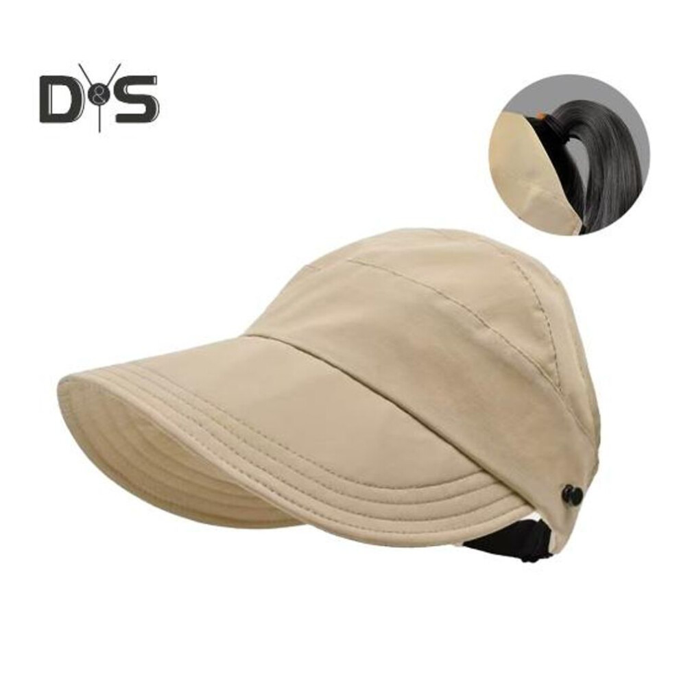 (as the picture, B) Sun Hats for Women Wide Brim UV Protection Visor Hat Summer Beach Adjustable Ponytail Packable Cap for Fishing Hiking