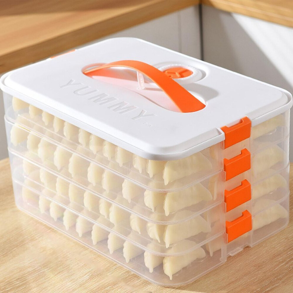 Household Dumpling Box Multi Layer Large Size Quick  Dumpling Storage Box With Cover Kitchen Box Refrigerator Fresh Preservation Box