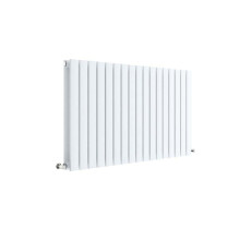 (Satin White) Nuie Sloane Horizontal Double Panel Designer Radiator, UK Radiators