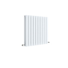 (Satin White) Nuie Sloane Horizontal Double Panel Designer Radiator, UK Radiators