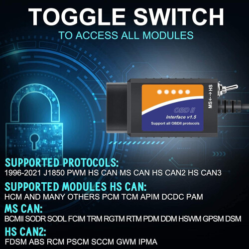 Forscan ELMconfig OBD2 Adapter USB Scanner 2