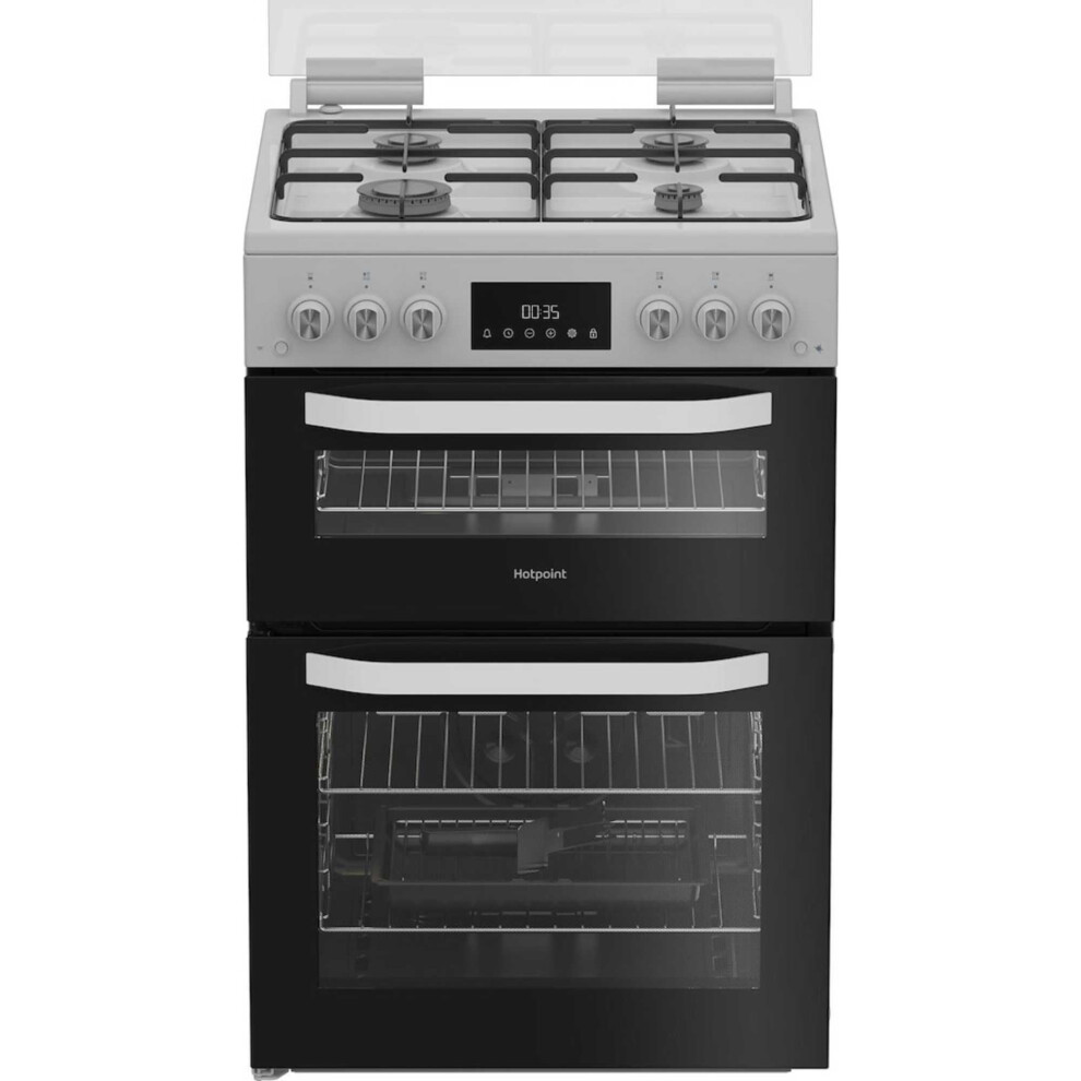 Hotpoint HDG6GDCW 60cm Gas Double Cooker - White