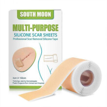 South Moon 4 x150cm Skin Tone Scar Sticker Reusable Silicone Scars Removal Patch Sheet Burn Repair Gel Soft Surgery Flat Strip Self Adhesive