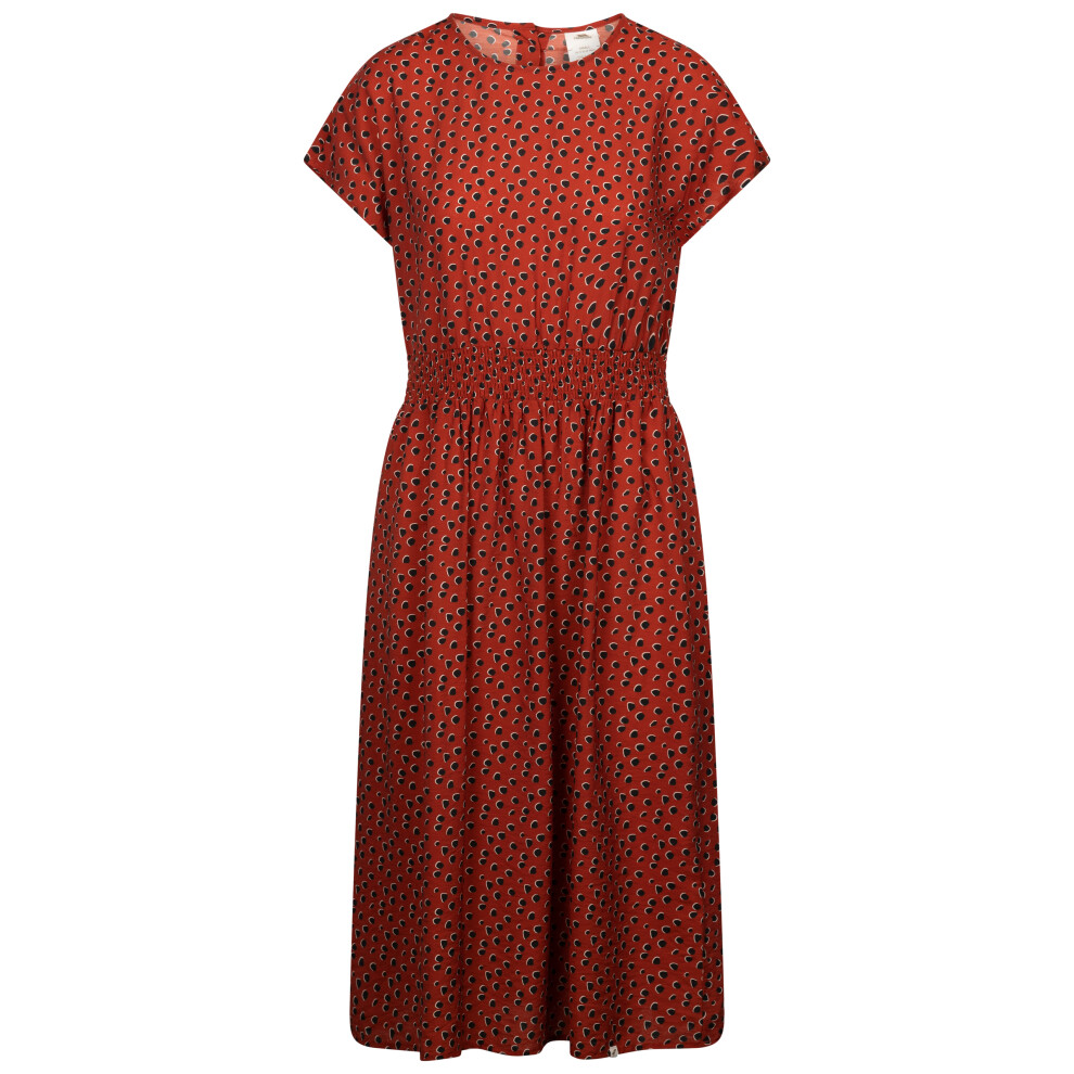 (10, Burnt Sienna Print) Trespass Womens Casual Printed Dress - Susanne